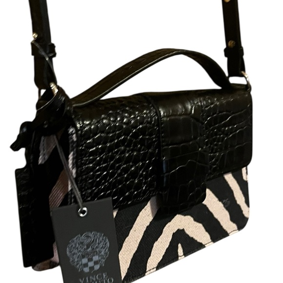 Vince Camuto Zebra & Croc Embossed Shoulder Bag – Y2K Inspired Statement Purse - Picture 3 of 9